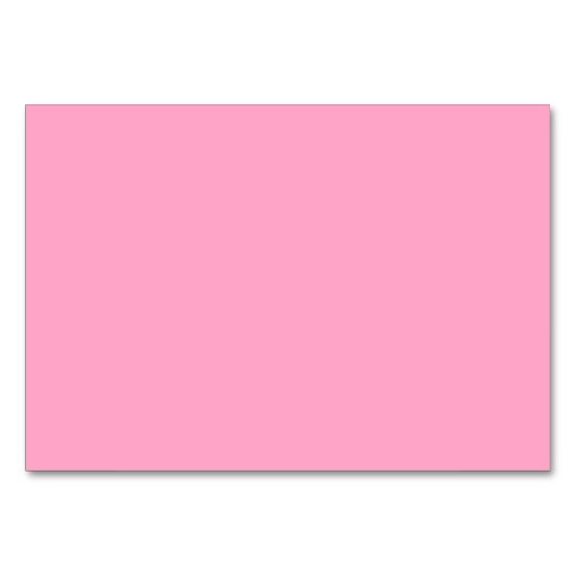 カーネーションピンク無地の色 |クラシック |エレガント | テーブルナンバー (正面)