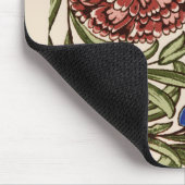 カーネーションフラワータイルアンティークアート マウスパッド (コーナー)