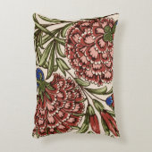 カーネーションフラワータイルアンティーク素朴アート アクセントクッション (正面(垂直))