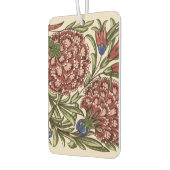 カーネーションフラワータイルアンティーク素朴アート カーエアーフレッシュナー (左)