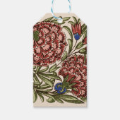 カーネーションフラワータイルアンティーク素朴アート ギフトタグ (正面)