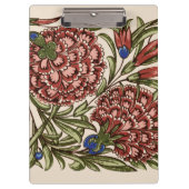 カーネーションフラワータイルアンティーク素朴アート クリップボード (正面)