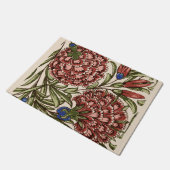 カーネーションフラワータイルアンティーク素朴アート ドアマット (アングル)