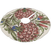 カーネーションフラワータイルアンティーク素朴アート ブラッシュドポリエステルツリースカート (アングル)