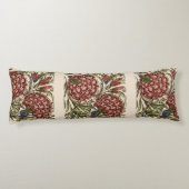 カーネーションフラワータイルアンティーク素朴アート ボディピロー (裏面)