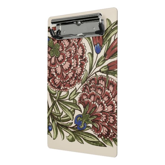 カーネーションフラワータイルアンティーク素朴アート ミニクリップボード (アングル2)