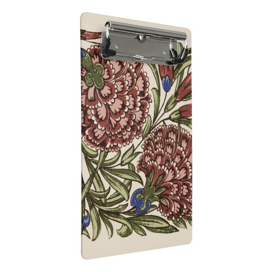 カーネーションフラワータイルアンティーク素朴アート ミニクリップボード (アングル)