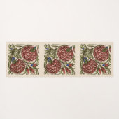 カーネーションフラワータイルアンティーク素朴アート ヨガマット (裏面(横))