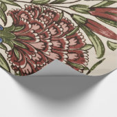 カーネーションフラワータイルアンティーク素朴アート ラッピングペーパー (角)