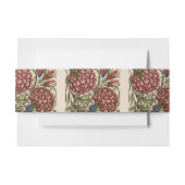 カーネーションフラワータイルアンティーク素朴アート 招待状ベリーバンド (正面例)