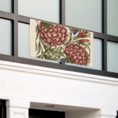 カーネーションフラワータイルアンティーク素朴アート 横断幕 (ビルの外側)