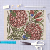 カーネーションフラワータイルアンティーク素朴アート 薄葉紙 (クラフト)