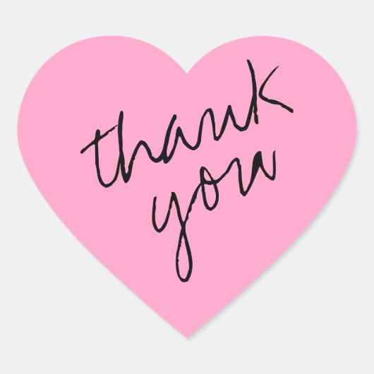 カーネーションフラワーピンクハートありがとうステッカー ハートシール (正面)
