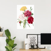 カーネーションフラワープリントバイピエール – ジョセフレッドテ ポスター (ホームオフィス)