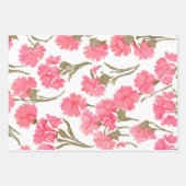 カーネーションフローラエレガント水彩母の日 ラッピングペーパーシート (正面3)