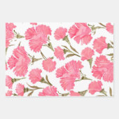 カーネーションフローラエレガント水彩母の日 ラッピングペーパーシート (正面2)