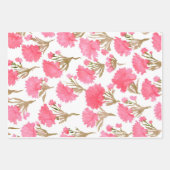 カーネーションフローラエレガント水彩母の日 ラッピングペーパーシート (正面)