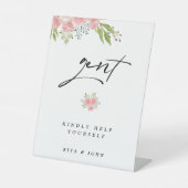 カーネーションフローラゲントバスルーム結婚ズサイン 台座サイン (正面)