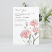 カーネーションフローラ写真悔やみや弔慰葬儀記念 サンキューカード (スタンド正面)