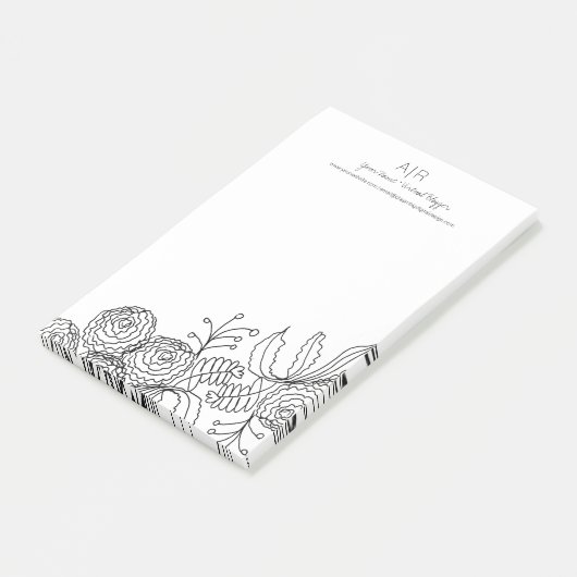 カーネーションフローラ植物花線芸術 ポストイット (アングル)