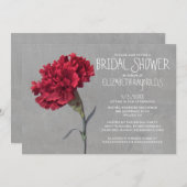カーネーションブライダルシャワー招待状 招待状 (正面/裏面)