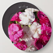 カーネーションボタンまたはバッジ 缶バッジ (正面&裏面)