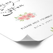 カーネーションボホ放牧駅テーブ結婚ルの看板 ポスター (角)