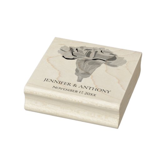 カーネーションモダンフラワー結婚リュックス ラバースタンプ (スタンプ)