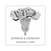 カーネーションモダンフラワー結婚リュックス ラバースタンプ (インプリント)