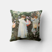 カーネーションユリユリのバラのアメリカ人のMoJoの枕 クッション (裏面)