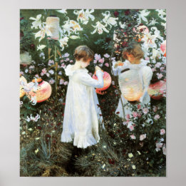 カーネーションリリリーバラジョンサルゲントファインアート ポスター