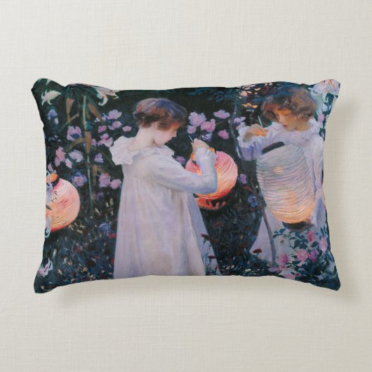 カーネーションリリリーバラジョンシンガーサーゲントアート アクセントクッション (正面)