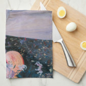 カーネーションリリリーバラジョンシンガーサーゲントアート キッチンタオル (四つ折り)