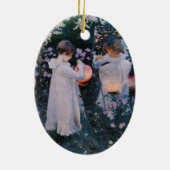 カーネーションリリリーバラジョンシンガーサーゲントアート セラミックオーナメント (裏面)