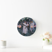 カーネーションリリリーバラジョンシンガーサーゲントアート ラウンド壁時計 (ホーム)