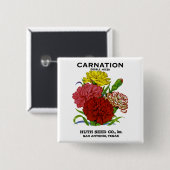 カーネーションヴィンテージシードパケット 缶バッジ (正面&裏面)