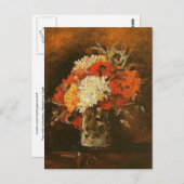 カーネーション付き花瓶(F220)ヴァンゴッホファインアート ポストカード (正面/裏面)