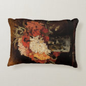 カーネーション付き花瓶by Vincent vanゴッホ アクセントクッション (裏面)