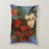 カーネーション付き花瓶by Vincent vanゴッホ アクセントクッション (裏面(縦))