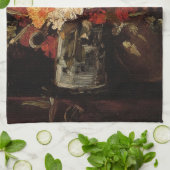 カーネーション付き花瓶by Vincent vanゴッホ キッチンタオル (折り畳み)