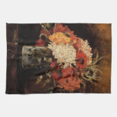 カーネーション付き花瓶by Vincent vanゴッホ キッチンタオル (横)