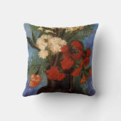 カーネーション付き花瓶by Vincent vanゴッホ クッション (裏面)