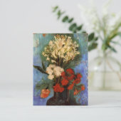カーネーション付き花瓶by Vincent vanゴッホ ポストカード (スタンド正面)