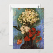カーネーション付き花瓶by Vincent vanゴッホ ポストカード (正面/裏面)