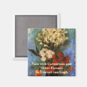 カーネーション付き花瓶by Vincent vanゴッホ マグネット (正面/裏面)