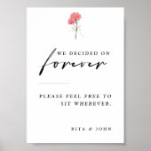 カーネーション側面のサインではなく結婚シートを選択 ポスター (正面)