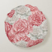 カーネーション咲き丸い枕 ラウンドクッション (裏面)