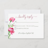 カーネーション忘れとメノッツ結婚ズ 出欠カード (正面)