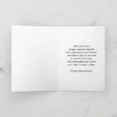 カーネーション息子と妻パーソナライズされた記念日 カード (内部)