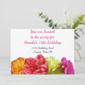 カーネーション招待状テンプレート 招待状 (スタンド正面)